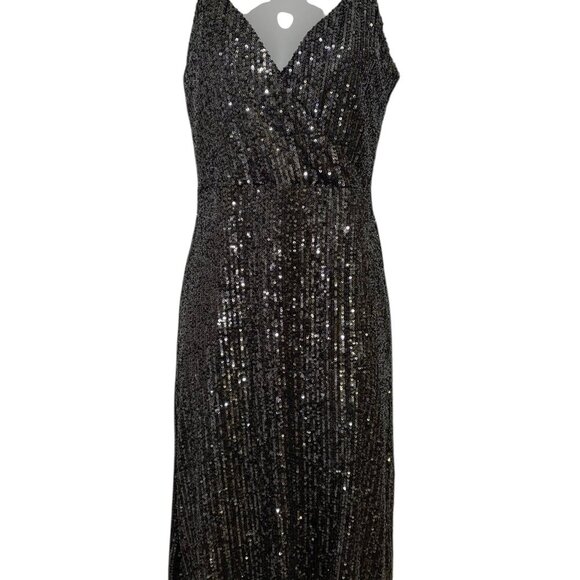 Cupcakes and Cashmere Black Sequin Joelle Midi Dress Size Small - Picture 5 of 7